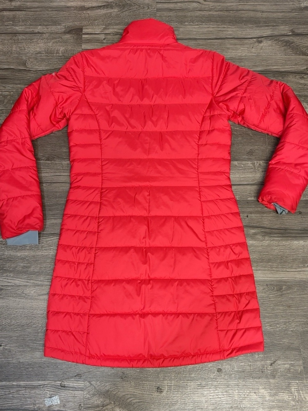 Columbia Women’s S Red Omni-Heat Long Puffer Coat Full Zip - Picture 3 of 12